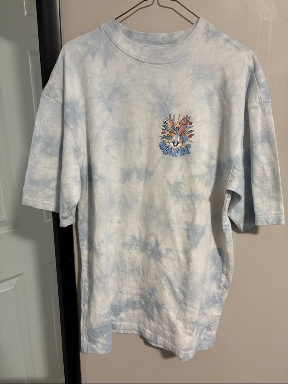 H&M Blue Looney Tune Tie-Dye Oversized Tee